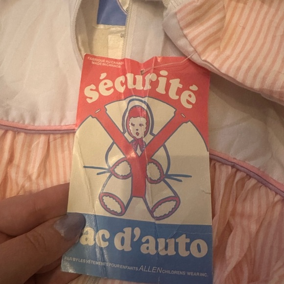 Beautiful Vintage Pink and White Baby Snow Suit - Picture 3 of 3